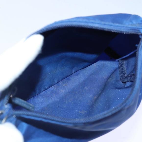 PRADA Pouch Nylon Blue Silver Auth 87469 - Picture 9 of 16